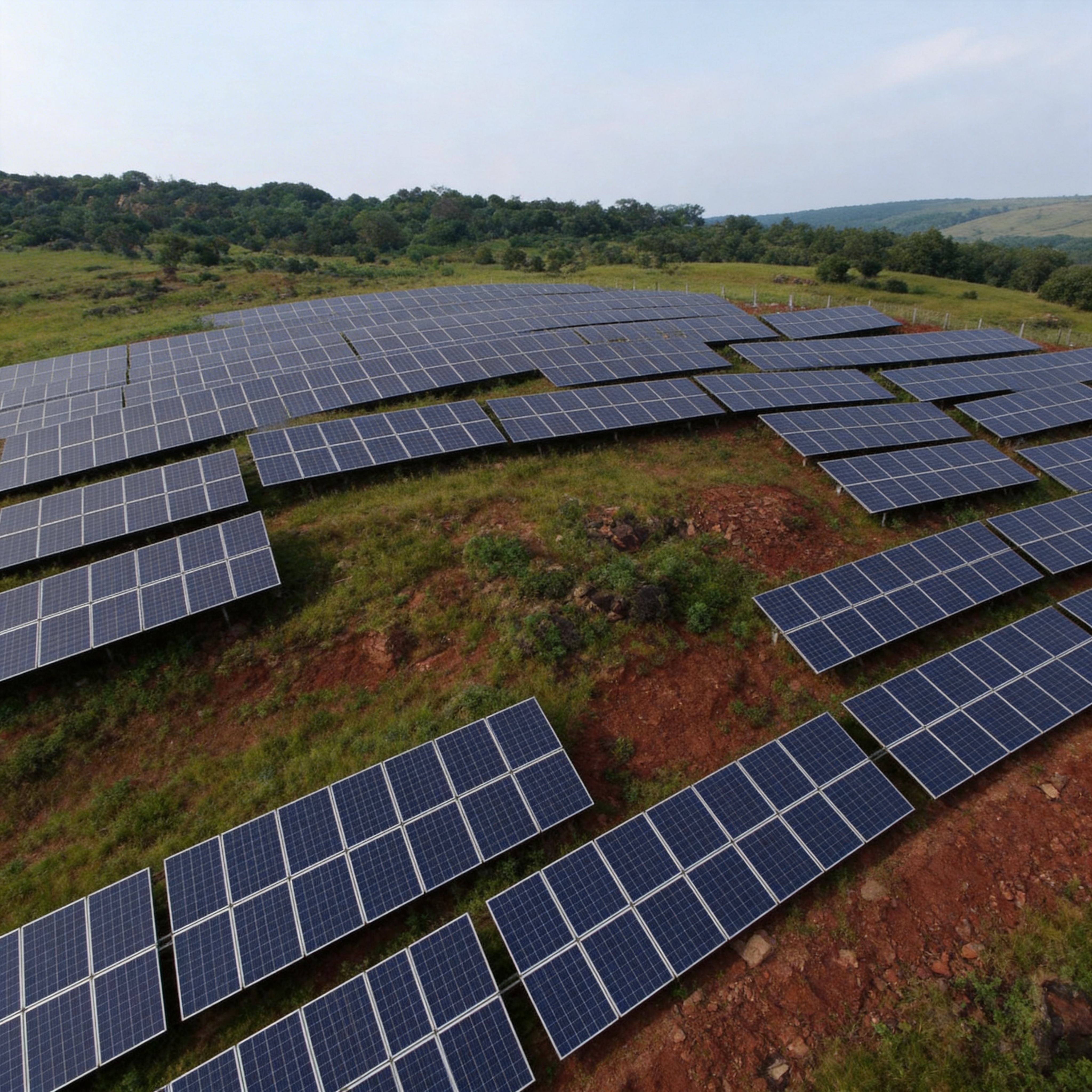 A ground mounted solar power plant project for third party power sale under open access model